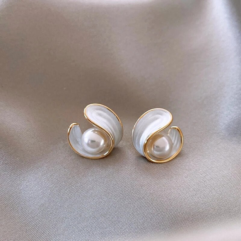 Elegante Opal Perlen Ohrringe