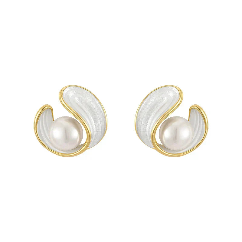 Elegante Opal Perlen Ohrringe