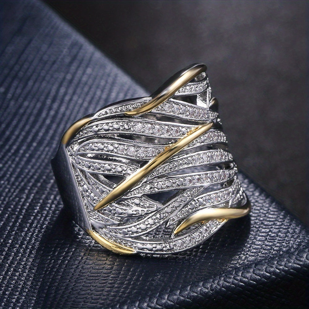 Eleganter Multi-Layer Ring mit Twist-Design