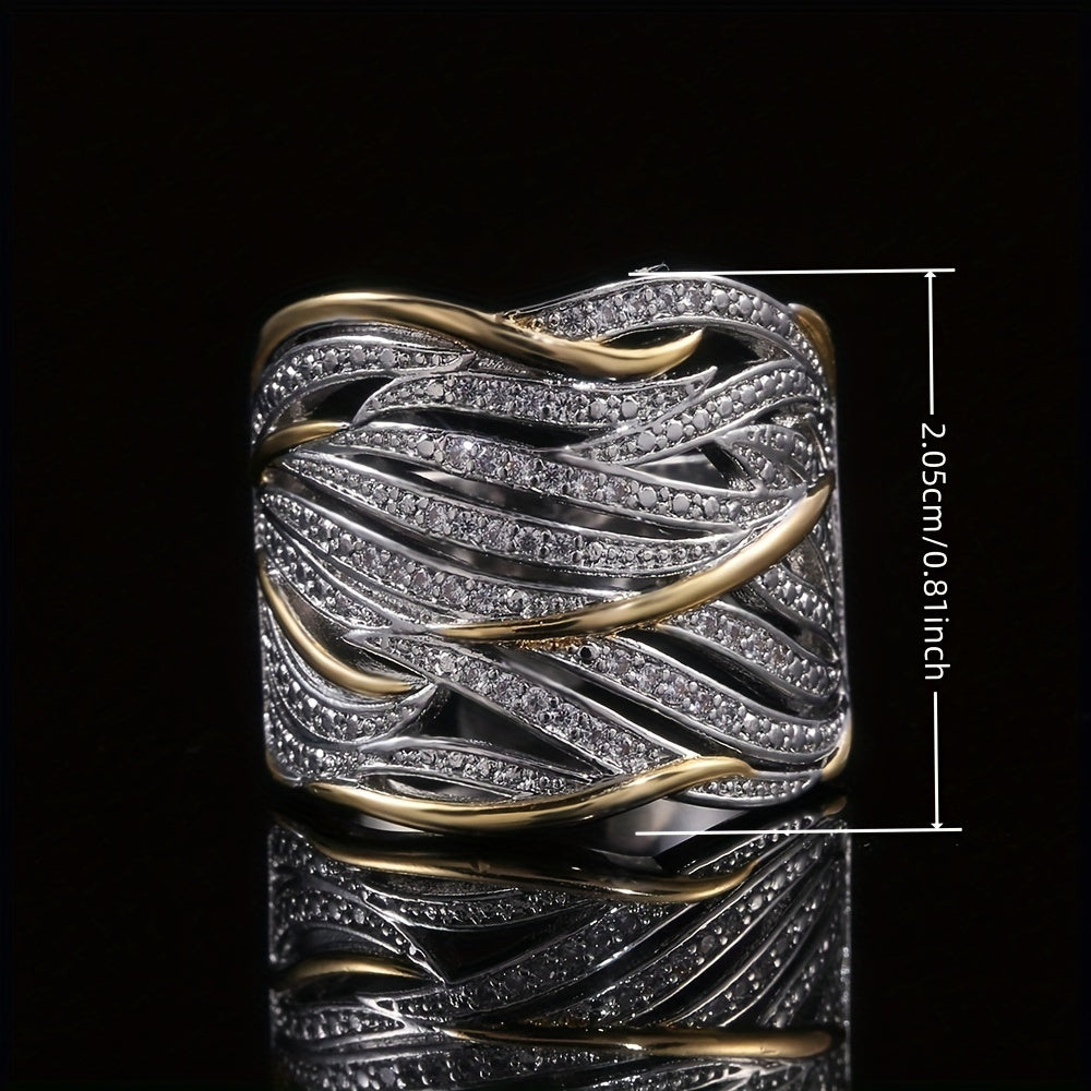 Eleganter Multi-Layer Ring mit Twist-Design