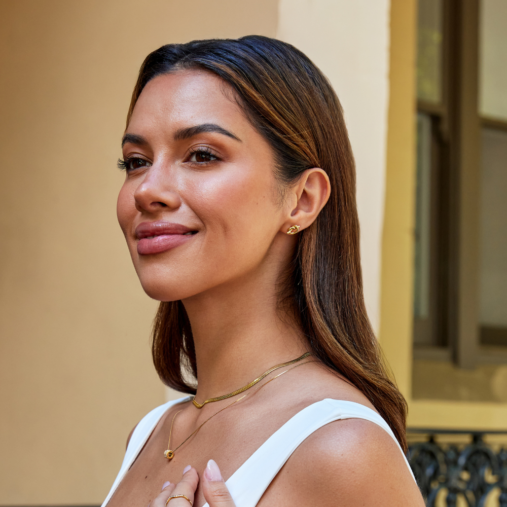 Goldene Knoten Ohrstecker