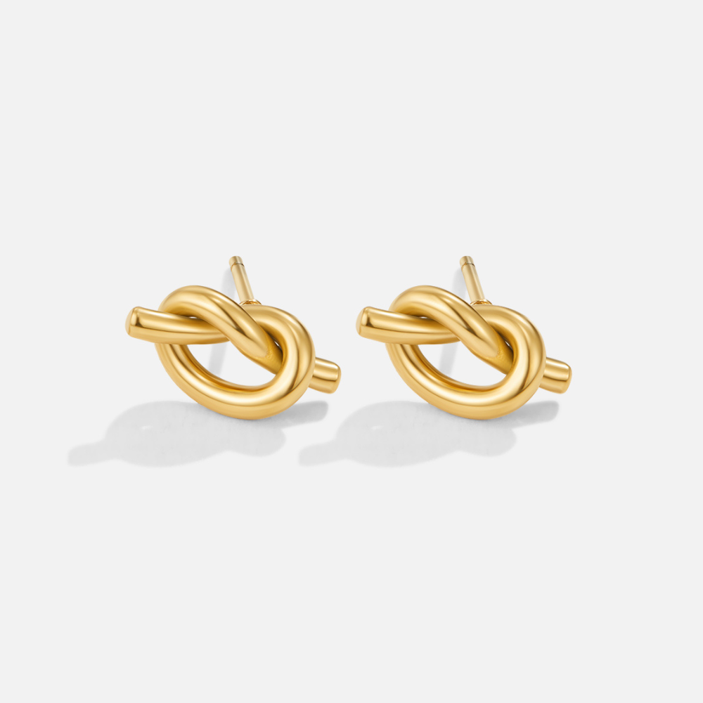 Goldene Knoten Ohrstecker