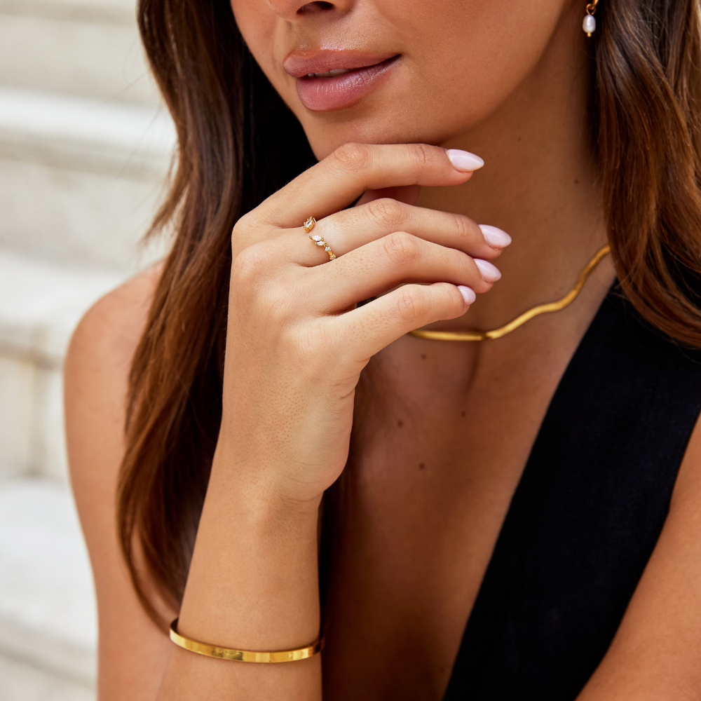 Kristall-Gold Rebenring