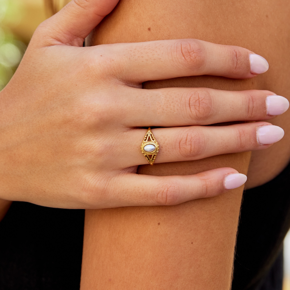 Vintage Perlen-Eleganzring