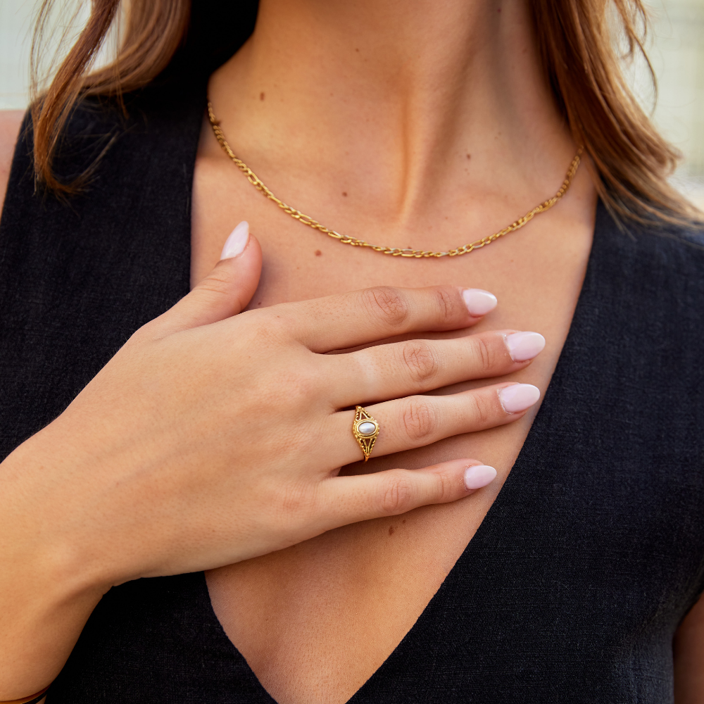 Vintage Perlen-Eleganzring