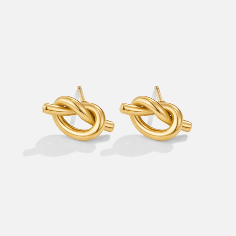 Elegante Goldene Knotenohrringe