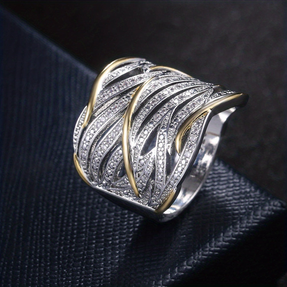 Eleganter Multi-Layer Ring mit Twist-Design