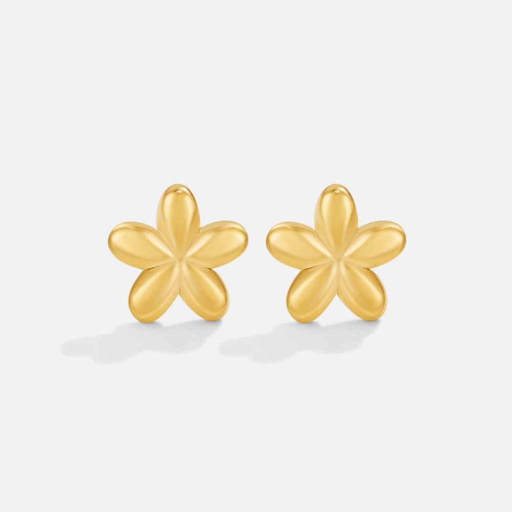 Goldene Blumen-Ohrstecker