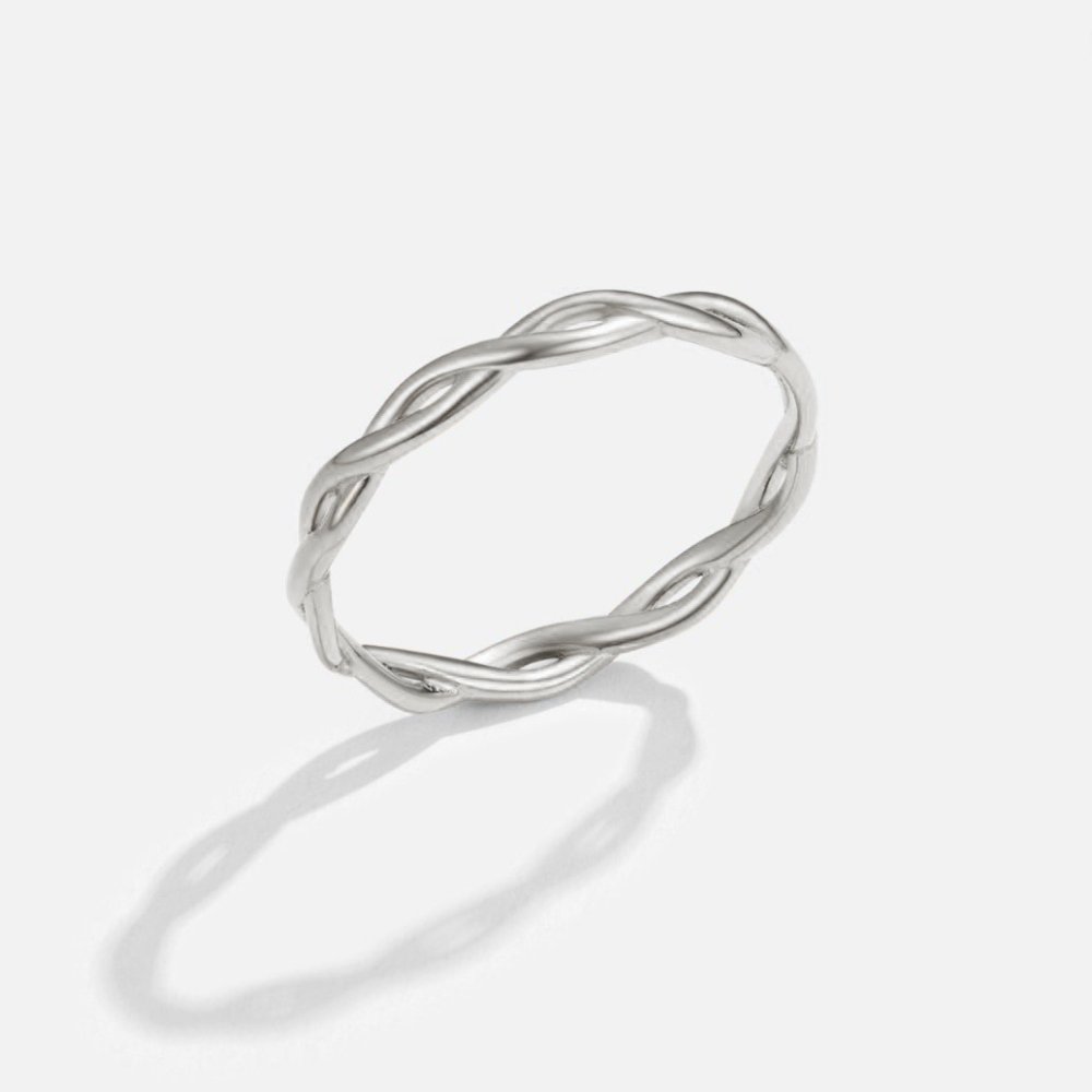 Gedrehter Infinity Silberring
