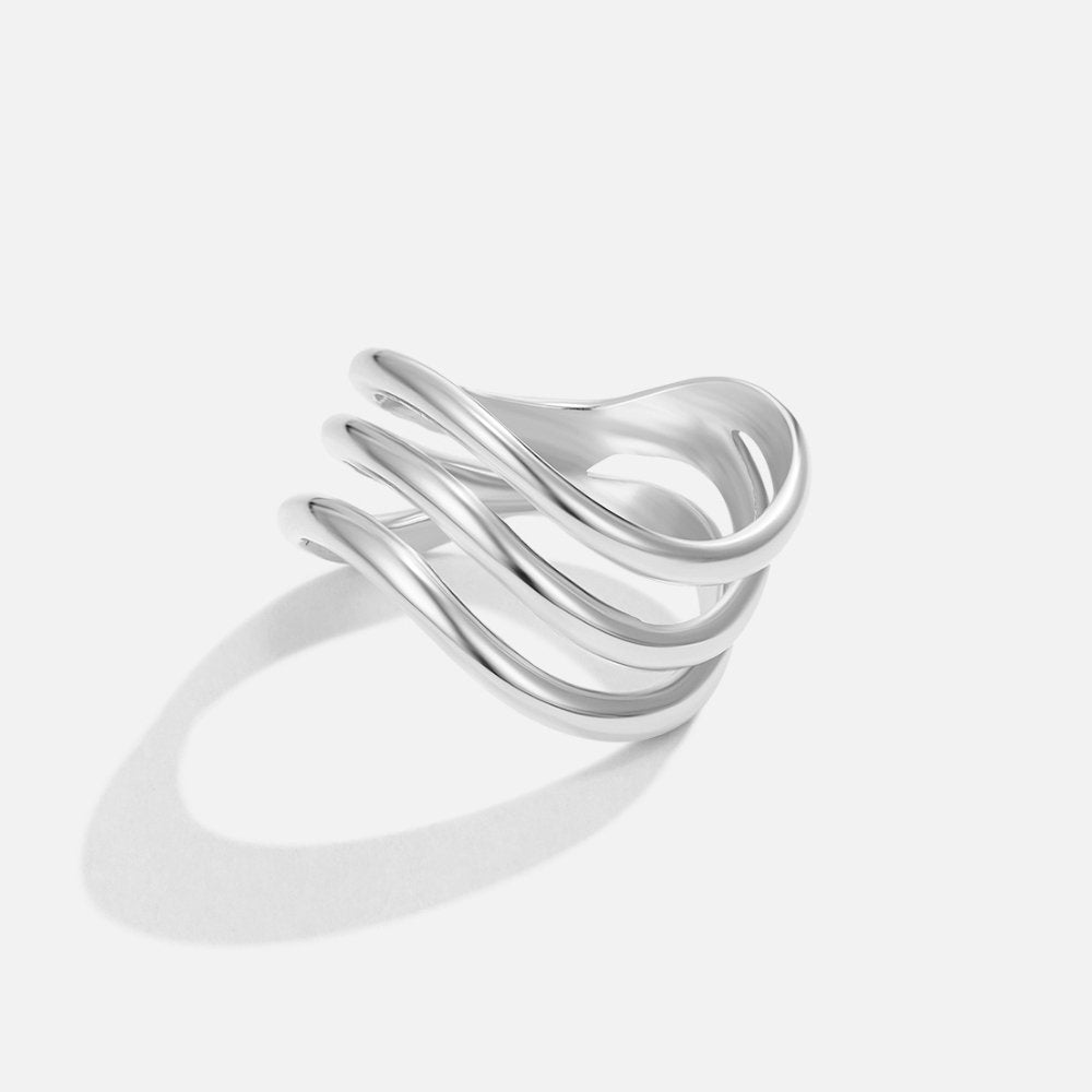 Silberner Flow-Lagenring