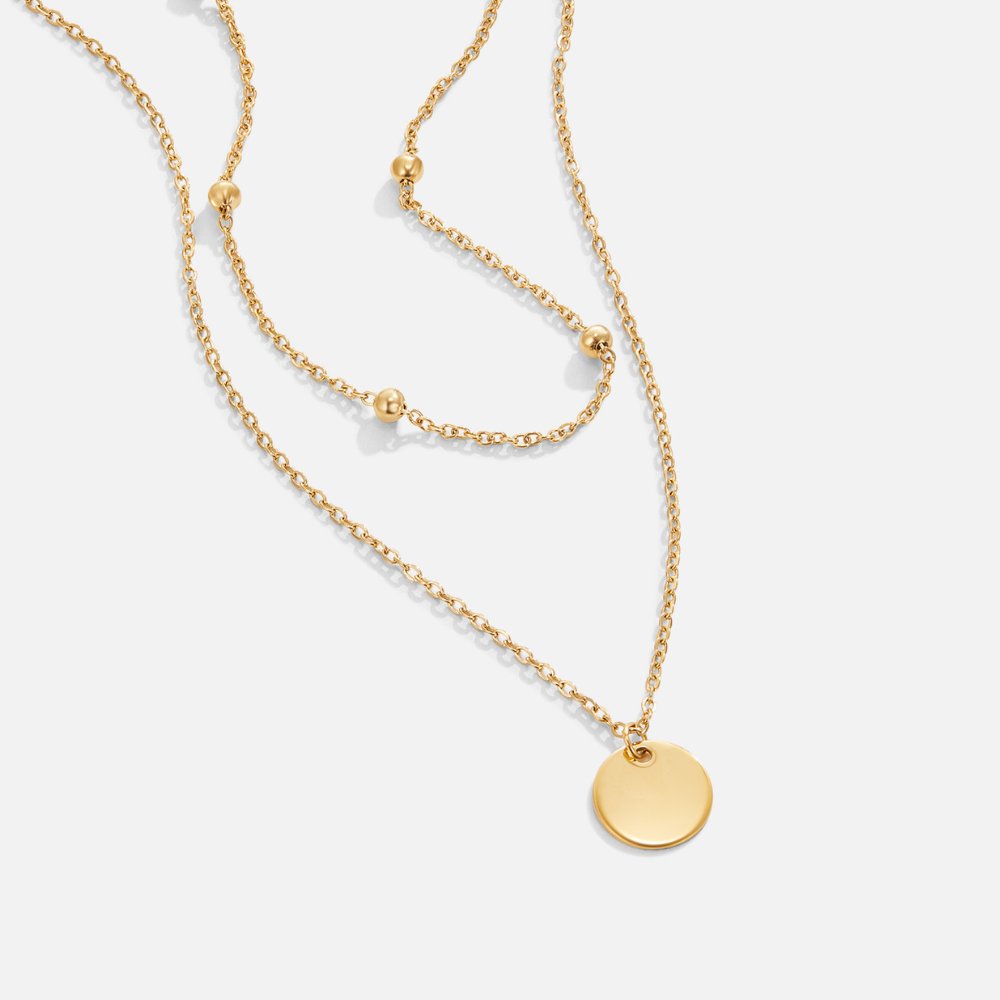 Mehrreihige Goldkette mit Anhänger