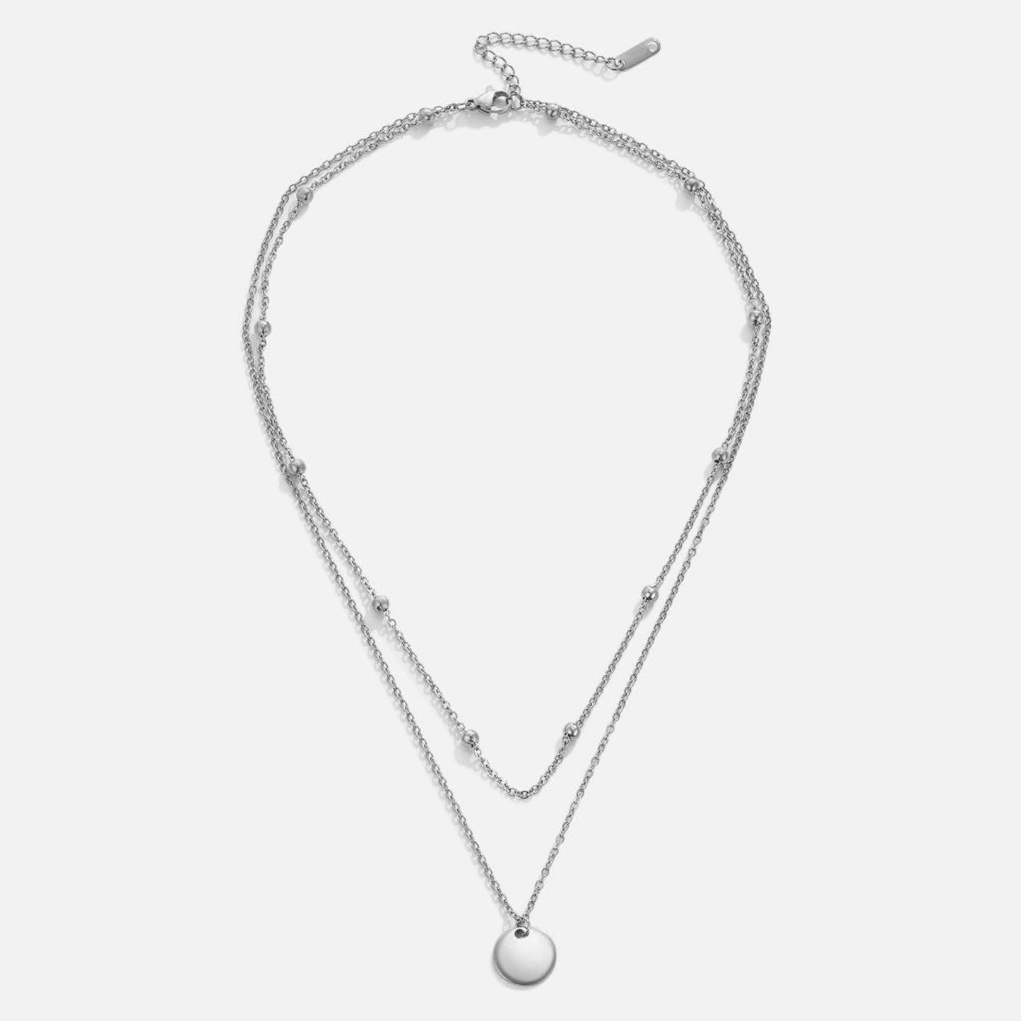 Elegante Silberne Layer-Halskette