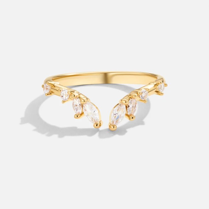 Kristall-Gold Rebenring