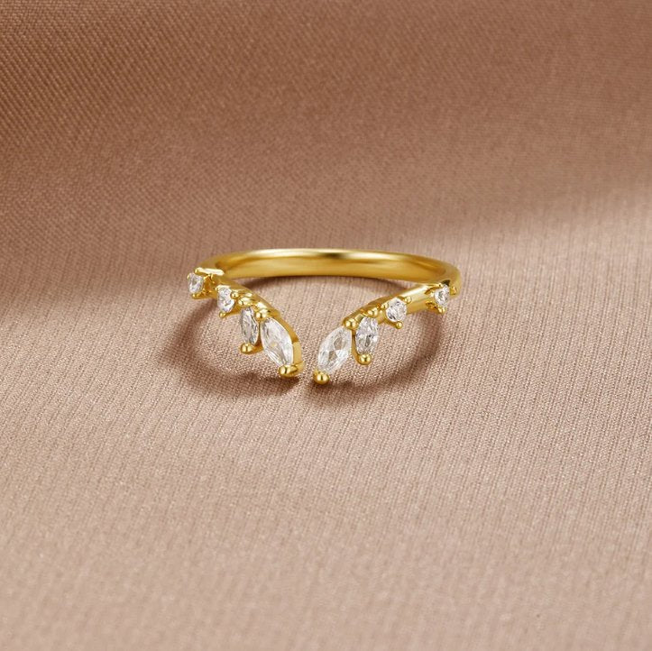 Kristall-Gold Rebenring