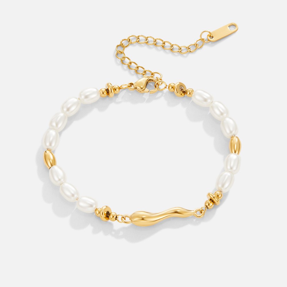 Elegantes Süßwasserperlen-Armband