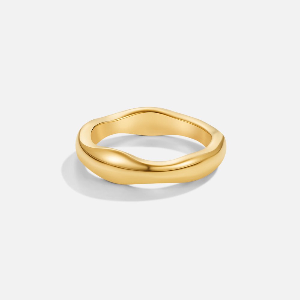 Goldenes Wellen-Ring Duo