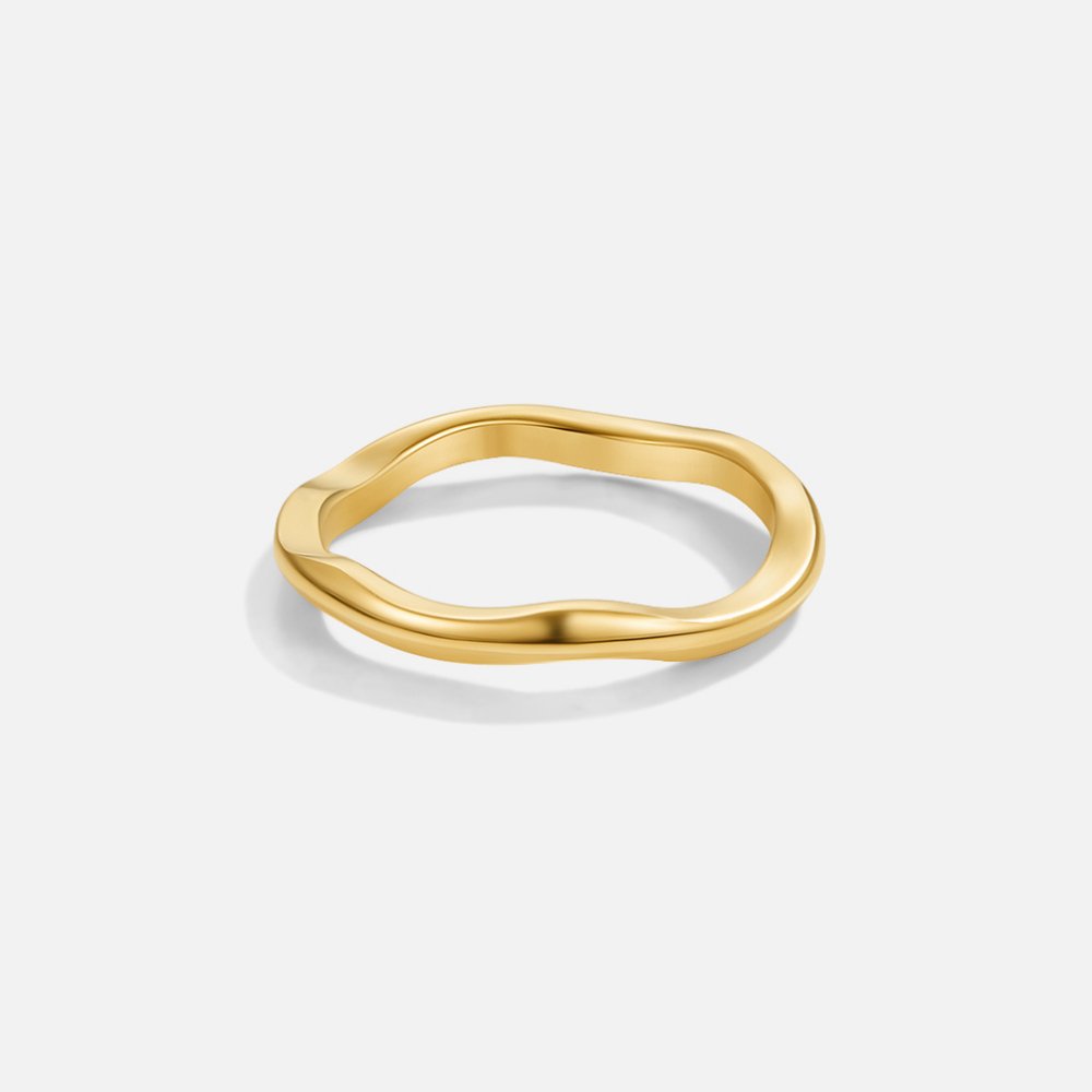 Goldenes Wellen-Ring Duo
