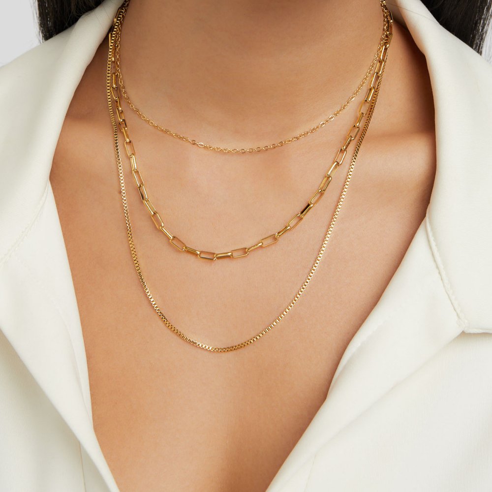 Mehrschichtige Goldkette