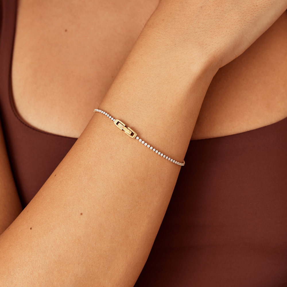 Elegantes Kristall-Armband in Gold