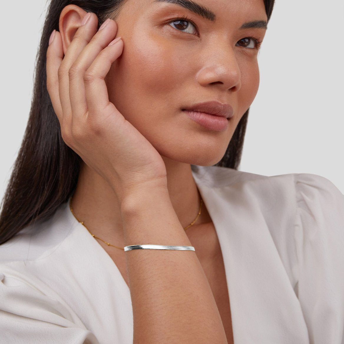 Schlankes Schlangenketten-Armband