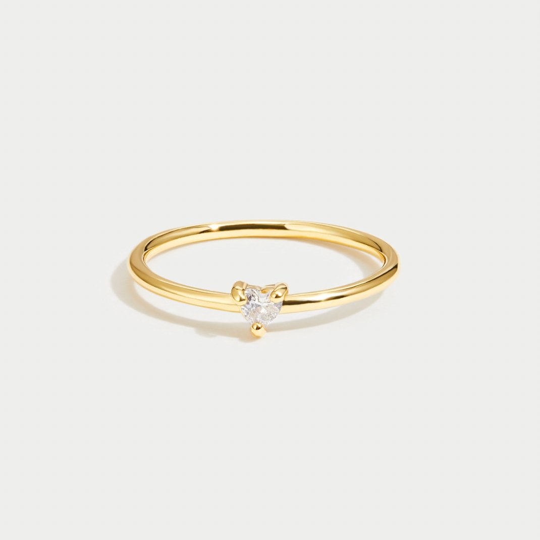 Kristallherz Goldring