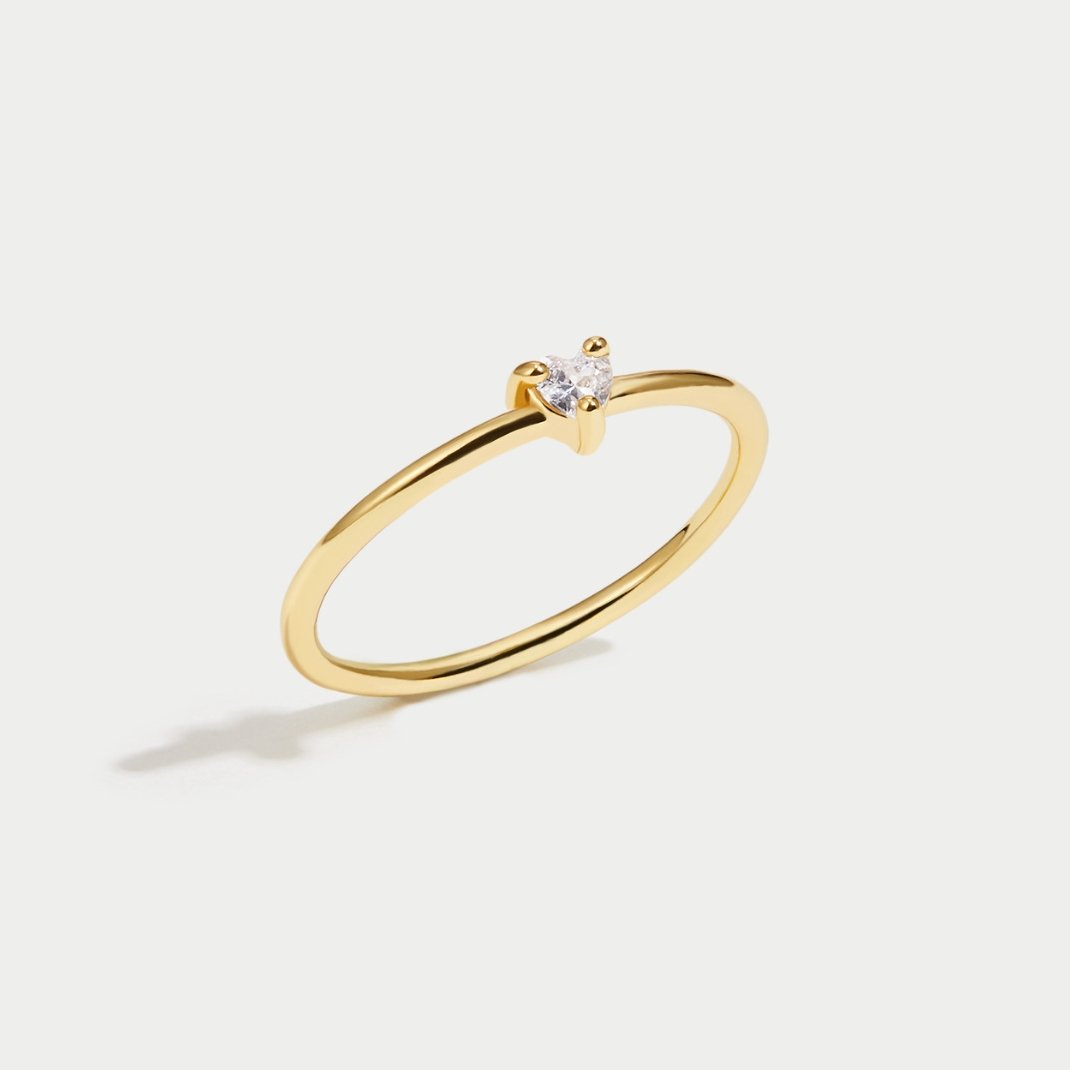Kristallherz Goldring