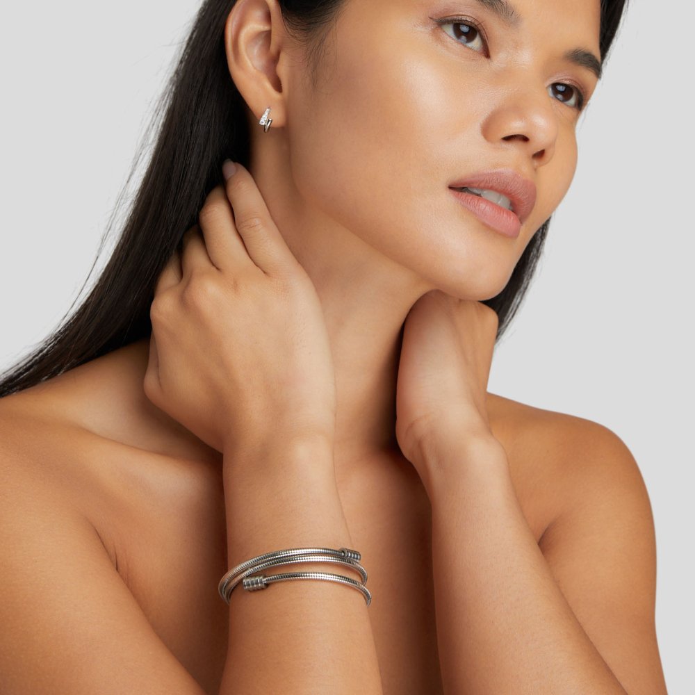 Orbit Twist Silberarmband