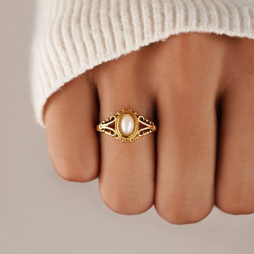 Vintage Perlen-Eleganzring