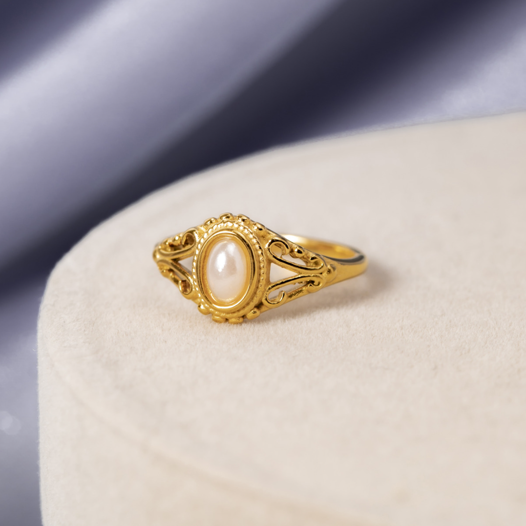 Vintage Perlen-Eleganzring