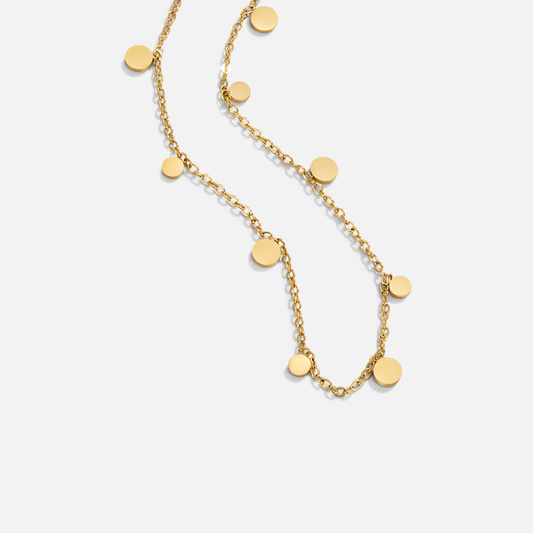 Zarte Goldene Plättchenkette