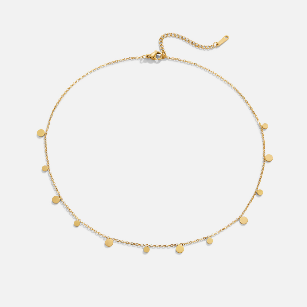 Zarte Goldene Plättchenkette