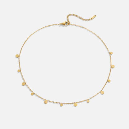 Zarte Goldene Plättchenkette
