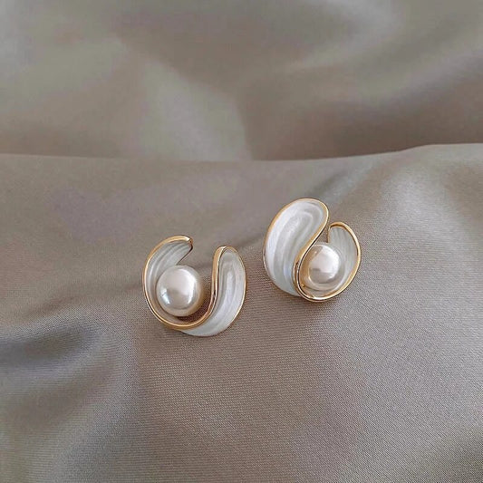 Elegante Opal Perlen Ohrringe