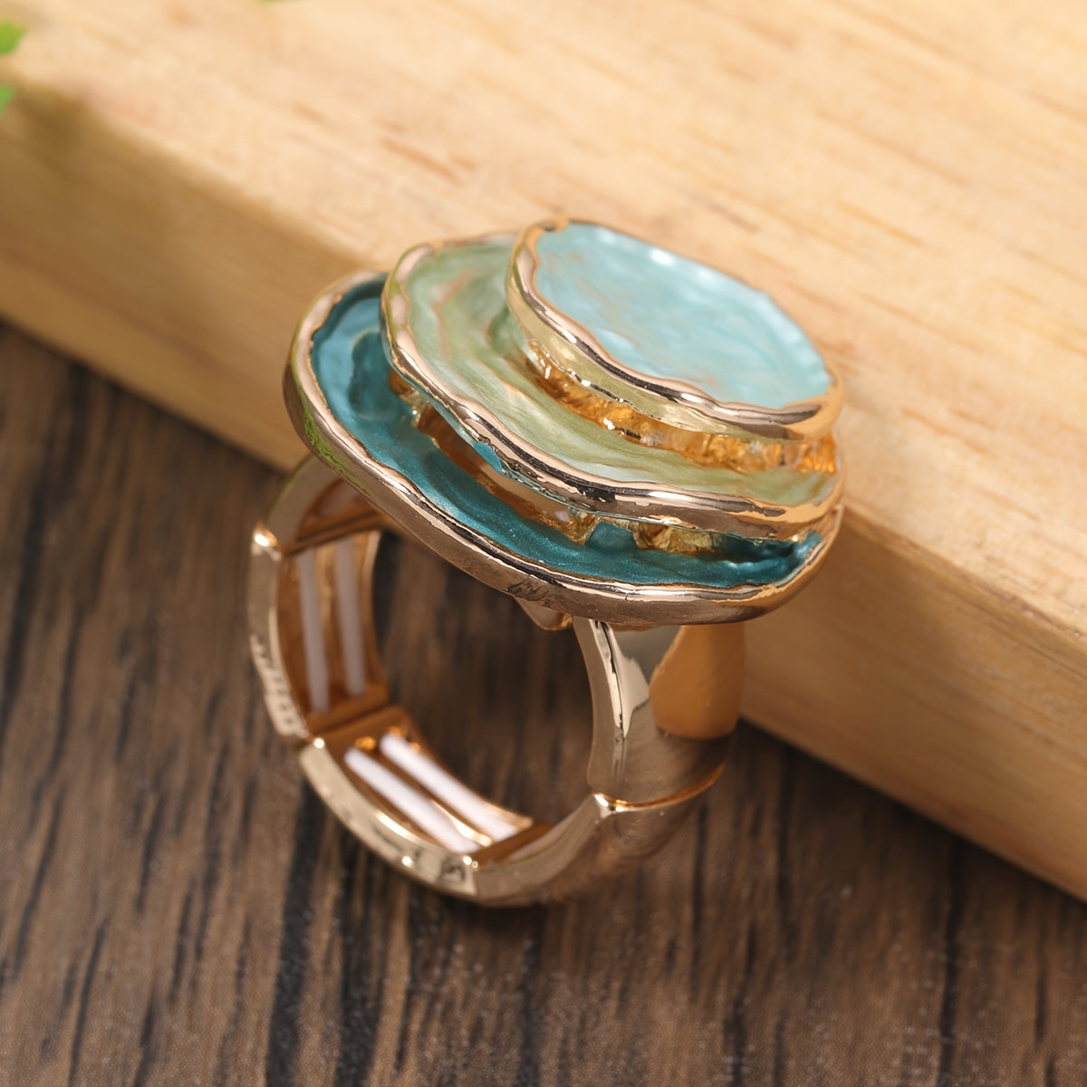 Boho Dreifach Schicht Emaille Ring