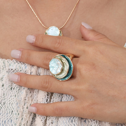 Boho Dreifach Schicht Emaille Ring