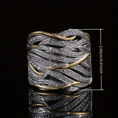 Eleganter Multi-Layer Ring mit Twist-Design