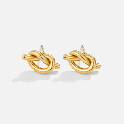 Goldene Knoten Ohrstecker