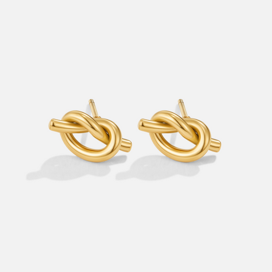 Goldene Knoten Ohrstecker