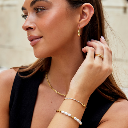 Elegantes Kristall-Armband in Gold