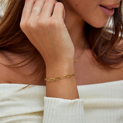 Modernes Gliederarmband in Gold