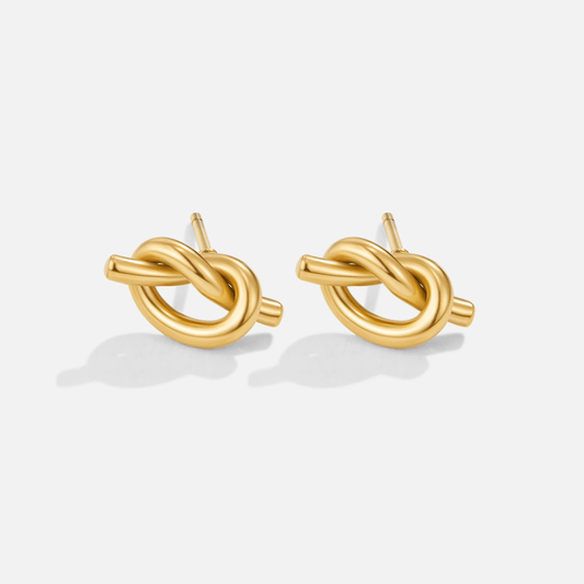 Elegante Goldene Knotenohrringe