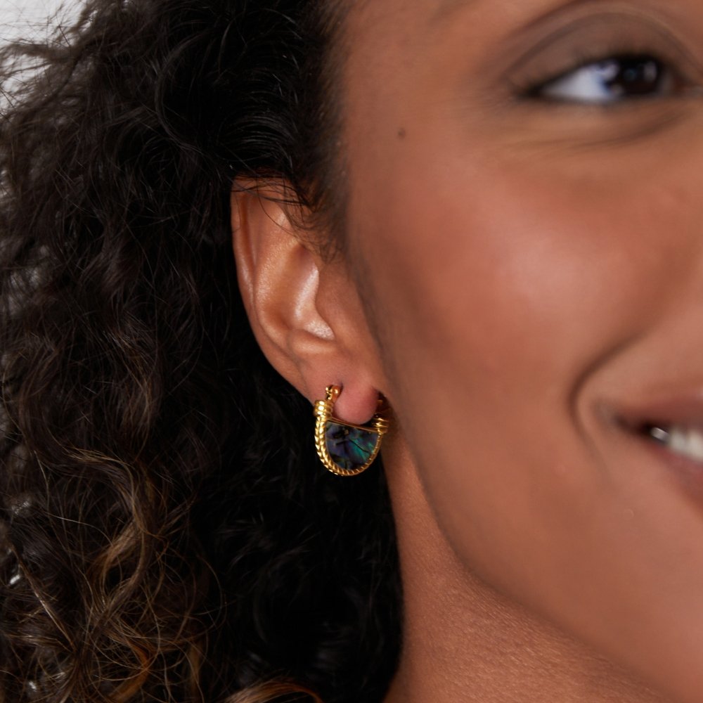 Türkisfarbene Muschel-Halskette