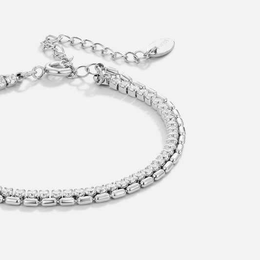 Funkelndes Kristall Silber Armband