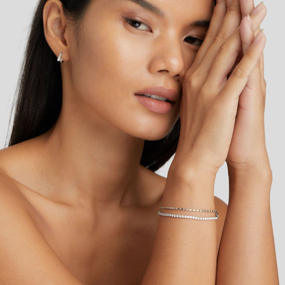 Funkelndes Kristall Silber Armband