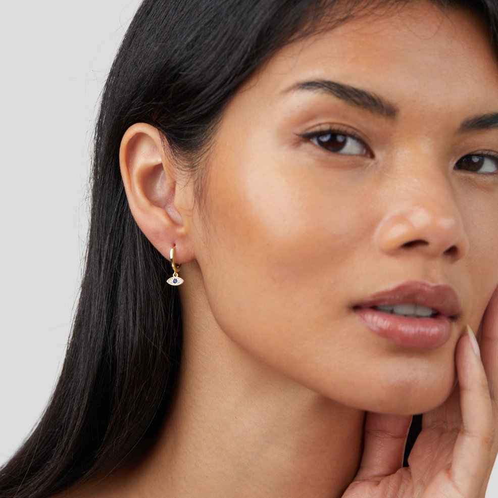 Böser-Blick-Charme-Creolen-Ohrringe