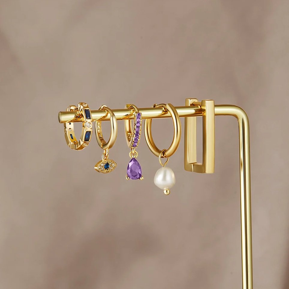 Böser-Blick-Charme-Creolen-Ohrringe