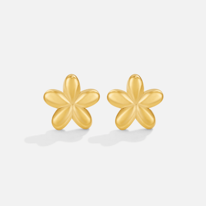 Goldene Blumen-Ohrstecker