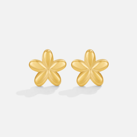 Goldene Blumen-Ohrstecker
