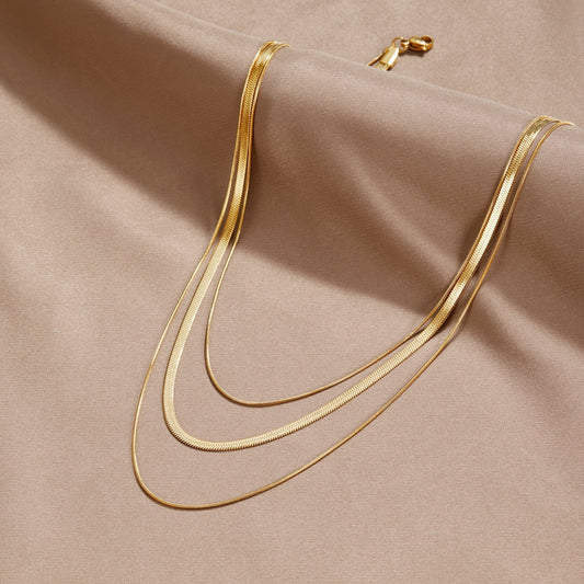 Elegante mehrlagige Goldkette