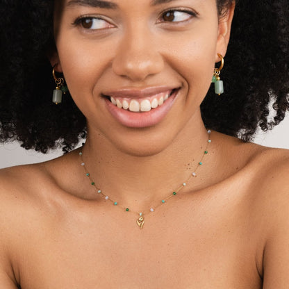 Goldene Tulpen-Halskette